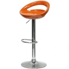 Барный стул Barneo N-6 Disco оранжевый глянец в Муравленко - muravlenko.mebel24.online | фото
