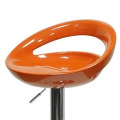 Барный стул Barneo N-6 Disco оранжевый глянец в Муравленко - muravlenko.mebel24.online | фото 2