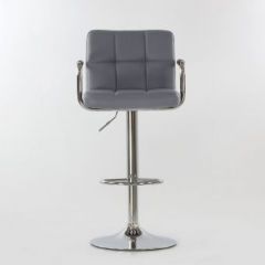 Барный стул Barneo N-69 Kruger Arm Серый в Муравленко - muravlenko.mebel24.online | фото 3