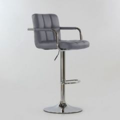 Барный стул Barneo N-69 Kruger Arm Серый в Муравленко - muravlenko.mebel24.online | фото 4