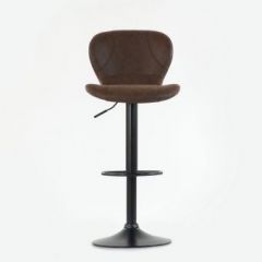 Барный стул Barneo N-86 Time / Black / VPU Brown Vintage коричневый винтаж PK970-18 в Муравленко - muravlenko.mebel24.online | фото 3