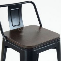 Барный стул N-238 Tolix Wood style Черный в Муравленко - muravlenko.mebel24.online | фото 3