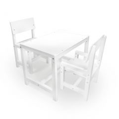Детский растущий комплект стол и два стула  Я САМ "Лофт" (Белый, Белый) в Муравленко - muravlenko.mebel24.online | фото 2