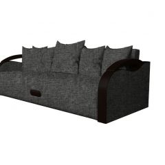 Диван Мария Savana Grey - Кожзам черный в Муравленко - muravlenko.mebel24.online | фото