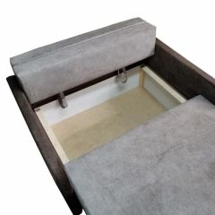 Диван темный Канзас 1.20 с аркой (Канасик) в Муравленко - muravlenko.mebel24.online | фото 3