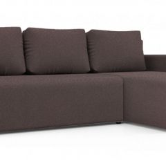 Диван угловой Алиса 3 Bahama PLUM - Teos Dark Brown в Муравленко - muravlenko.mebel24.online | фото