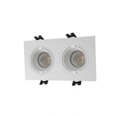 DK3072-WH Встраиваемый светильник, IP 20, 10 Вт, GU5.3, LED, белый/белый, пластик в Муравленко - muravlenko.mebel24.online | фото