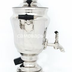 Электрический самовар из латуни никелированный на 1,5 литра форма "Тюльпан" с защитой от выкипания в Муравленко - muravlenko.mebel24.online | фото 3
