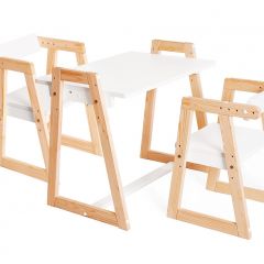 Комплект детской мебели стол и  два стула Я САМ "Лофт-Дуо" (Белый) в Муравленко - muravlenko.mebel24.online | фото 2