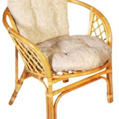 Кресло Багама, подушки светлые обычные шенил (Мёд) в Муравленко - muravlenko.mebel24.online | фото
