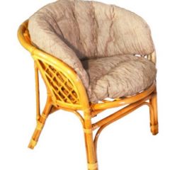 Кресло Багама, подушки светлые полные шенил (Мёд) в Муравленко - muravlenko.mebel24.online | фото