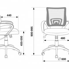 Кресло Бюрократ CH-695N/DG/TW-11 серый TW-04 черный TW-11 в Муравленко - muravlenko.mebel24.online | фото 4