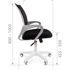 Кресло для оператора CHAIRMAN 696 white (ткань TW-10/сетка TW-05) в Муравленко - muravlenko.mebel24.online | фото 7