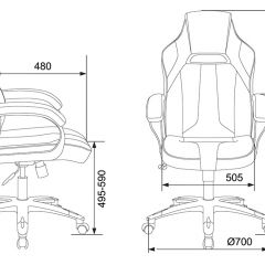 Кресло игровое Бюрократ VIKING 2 AERO RED черный/красный в Муравленко - muravlenko.mebel24.online | фото 4