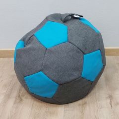 Кресло-мешок Мяч S (Savana Grey-Neo Azure) в Муравленко - muravlenko.mebel24.online | фото