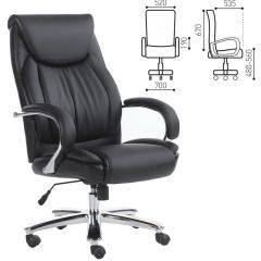 Кресло офисное BRABIX "Advance EX-575" (хром/экокожа/черное) 531825 в Муравленко - muravlenko.mebel24.online | фото 1