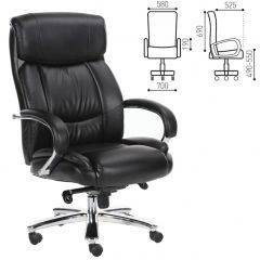 Кресло офисное BRABIX "Direct EX-580" (хром/рециклированная кожа/черное) 531824 в Муравленко - muravlenko.mebel24.online | фото