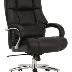 Кресло офисное BRABIX PREMIUM "Bomer HD-007" (рециклированная кожа, хром, черное) 531939 в Муравленко - muravlenko.mebel24.online | фото