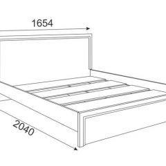Кровать 1.6 Беатрис М06 Стандарт с настилом (Орех гепланкт) в Муравленко - muravlenko.mebel24.online | фото