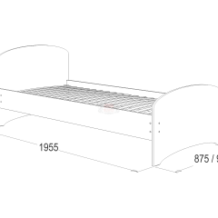 Кровать-4 одинарная (900*1900) в Муравленко - muravlenko.mebel24.online | фото 2