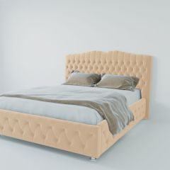 Кровать Нягань с ПМ 1200 (экокожа бежевая) в Муравленко - muravlenko.mebel24.online | фото 2