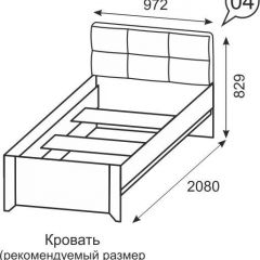 Кровать одинарная 900 Твист 04 в Муравленко - muravlenko.mebel24.online | фото