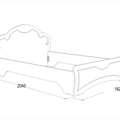 Кровать Ольга-10 МДФ (1600) без основания в Муравленко - muravlenko.mebel24.online | фото 2