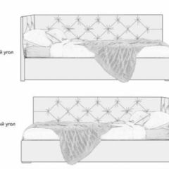 Кровать угловая Лэсли интерьерная +основание (120х200) в Муравленко - muravlenko.mebel24.online | фото 2