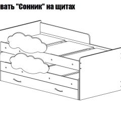 Кровать выкатная Соник (800*1900) в Муравленко - muravlenko.mebel24.online | фото 2