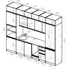 Кухонный гарнитур Адажио люкс 3000 мм в Муравленко - muravlenko.mebel24.online | фото 2