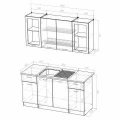 Кухонный гарнитур Сабрина стандарт 1600 в Муравленко - muravlenko.mebel24.online | фото 3