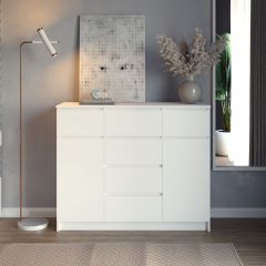 МОРИ МК 1200.4 Комод (белый) в Муравленко - muravlenko.mebel24.online | фото 3