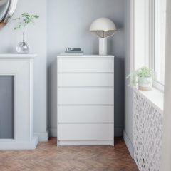 МОРИ МК 700.5 Комод (белый) в Муравленко - muravlenko.mebel24.online | фото