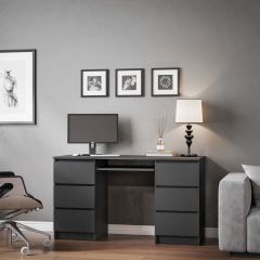 МОРИ МС-2 Стол 6 ящиков (графит) в Муравленко - muravlenko.mebel24.online | фото