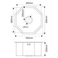 Мойка D400G Octavia MELANA Profline 1,2/200 ЗОЛОТО врезная фигурная D400G в Муравленко - muravlenko.mebel24.online | фото 3