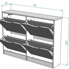 Обувница W12 в Муравленко - muravlenko.mebel24.online | фото 2