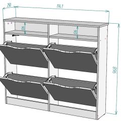 Обувница W16 в Муравленко - muravlenko.mebel24.online | фото 2
