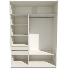 Шкаф-купе 1400 серии SOFT D6+D4+B2+PL2 (2 ящика+1штанга+1 полка) профиль «Капучино» в Муравленко - muravlenko.mebel24.online | фото 2