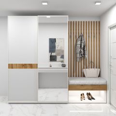 Шкаф-купе 1400 серии SOFT D6+D4+B2+PL2 (2 ящика+1штанга+1 полка) профиль «Капучино» в Муравленко - muravlenko.mebel24.online | фото 5