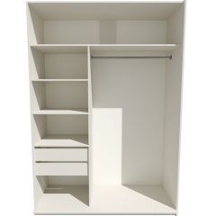 Шкаф-купе 1600 серии SOFT D1+D3+B2+PL1 (2 ящика+1штанга) профиль «Графит» в Муравленко - muravlenko.mebel24.online | фото 3