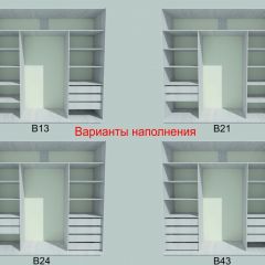 Шкаф-купе 1950 серии SILVER S3+S1+S3Z B22+PL2 (по 2 ящика лев/прав+1штанга+1 полка) профиль «Серебро» в Муравленко - muravlenko.mebel24.online | фото 5