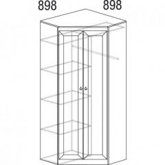 Шкаф угловой №606 "Инна" (угол 898*898) Денвер светлый в Муравленко - muravlenko.mebel24.online | фото