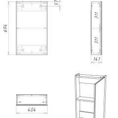 Шкаф-зеркало Мечта 40 Дуб сонома АЙСБЕРГ (DM2317HZ) в Муравленко - muravlenko.mebel24.online | фото 9