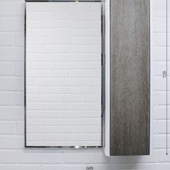 Шкаф-зеркало Uno 60 Дуб серый левый/правый Домино (DU1503HZ) в Муравленко - muravlenko.mebel24.online | фото 7