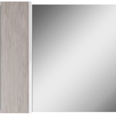 Шкаф-зеркало Uno 80 Дуб серый левый/правый Домино (DU1504HZ) в Муравленко - muravlenko.mebel24.online | фото 2