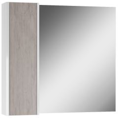 Шкаф-зеркало Uno 80 Дуб серый левый/правый Домино (DU1504HZ) в Муравленко - muravlenko.mebel24.online | фото 6