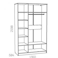 НМ 040.33 Х Шкаф для одежды "Оливия" в Муравленко - muravlenko.mebel24.online | фото 3