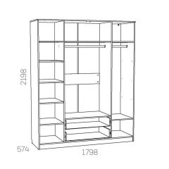 НМ 011.84 Х Шкаф комбинированный "Оливия" в Муравленко - muravlenko.mebel24.online | фото 3