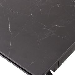 Стол FORIO 160 MATT BLACK MARBLE SOLID CERAMIC / BLACK, ®DISAUR в Муравленко - muravlenko.mebel24.online | фото 9