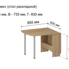 Стол-книжка раздвижной "Оригами" в Муравленко - muravlenko.mebel24.online | фото 5